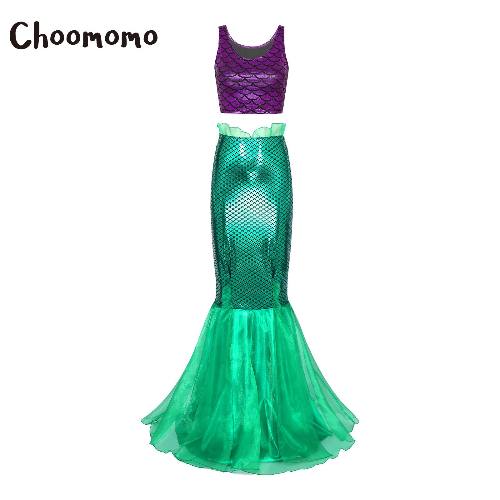 Aquarium Fish Bowl - Women Halloween Mermaid Cosplay Costume Metallic