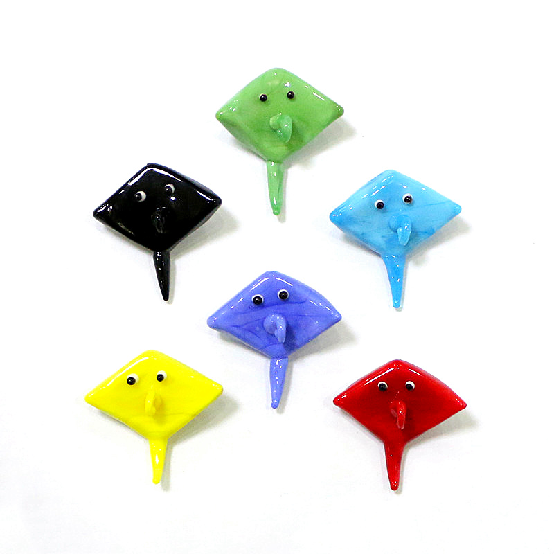 Aquarium Fish Japan - 2pcs Mini Glass Manta Ray Pendants