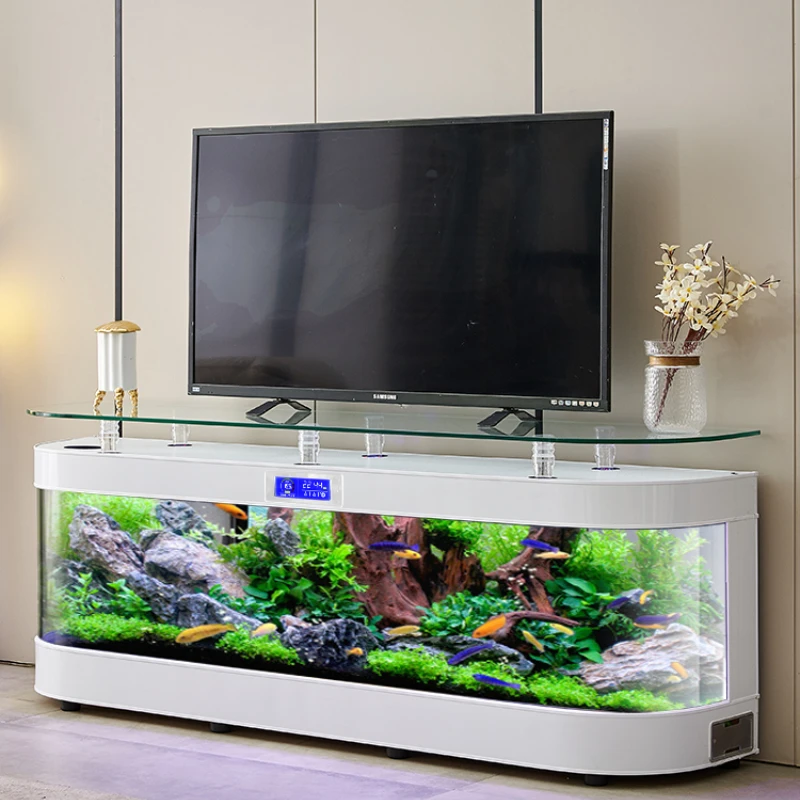 Aquarium Fish Delivery - TV Cabinet Glass Fish Tank Smart