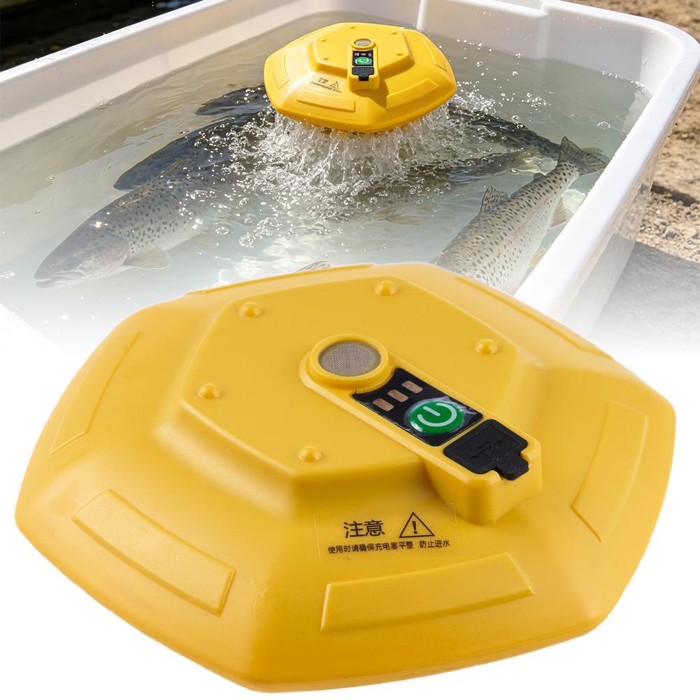 Aquarium Fish Care - Wireless Rechargeable Aquarium Oxygen Pump, Floating