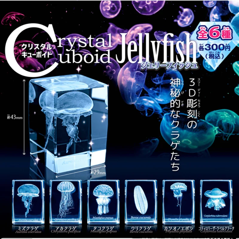 Aquarium Fish Japan - Japan Gashapon Jellyfish 3D Crystal Cuboid