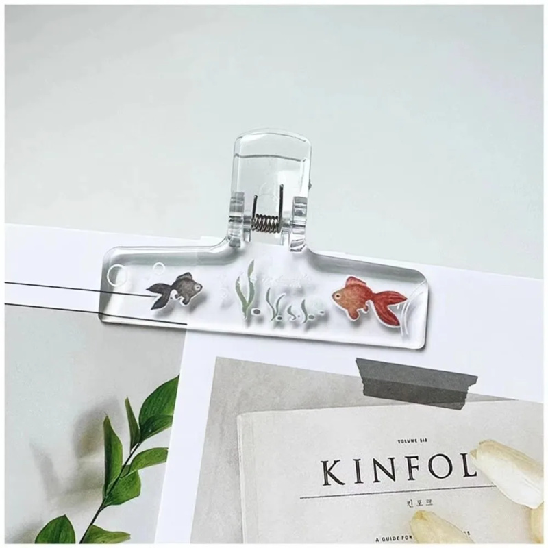 Aquarium Fish Goldfish - 1PC Transparent Acrylic Goldfish Binder Clip，Anti-Slip