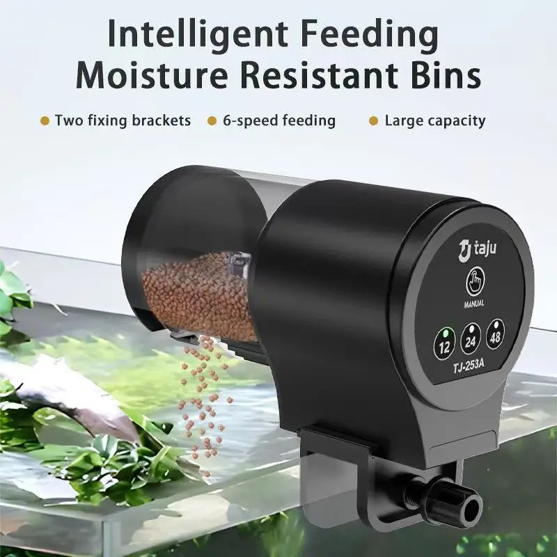 Aquarium Fish Feeder - Fish Tank Feeder Intelligent Timed Feeder