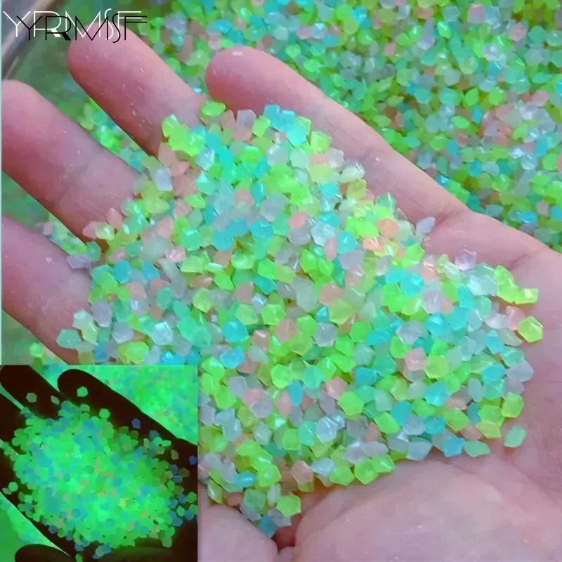 Aquarium Fish That Glow In The Dark - 1000pcs 3-5mm Luminous Sand Glow in