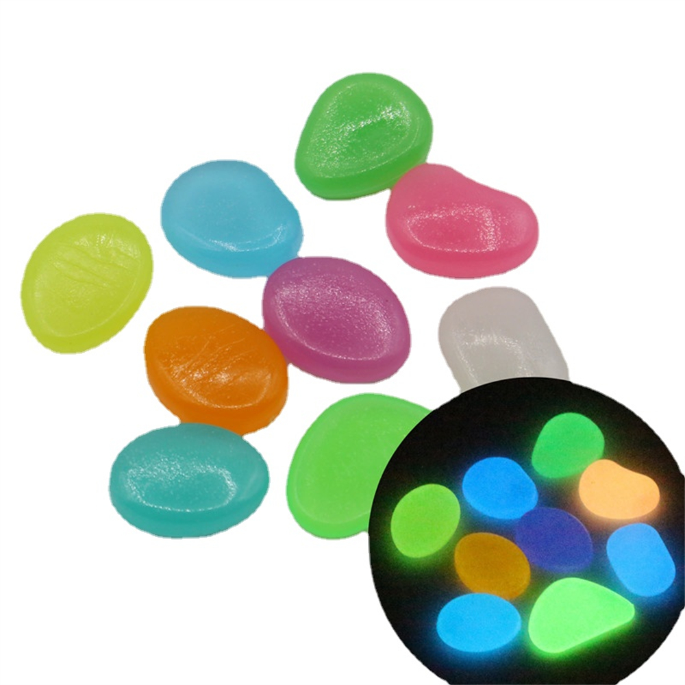 Aquarium Fish Fishing - 50pcs Luminous Stone Fluorescent Gravel Pebbles