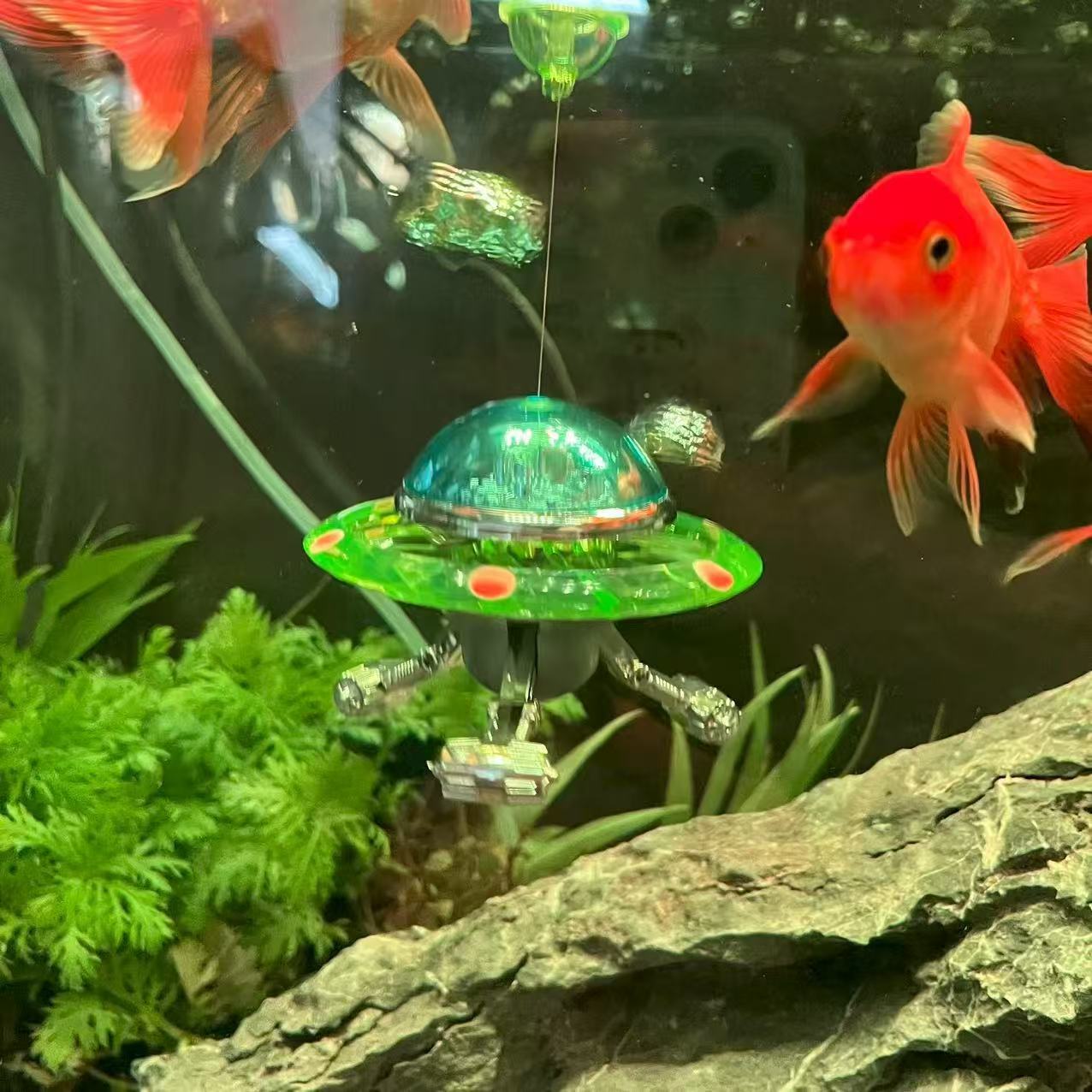 Aquarium Fish Of The World - Suspended UFO Aquarium Statue World of