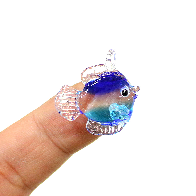Aquarium Fish Japan - 2pcs Colorful Mini Fish Glass Charms