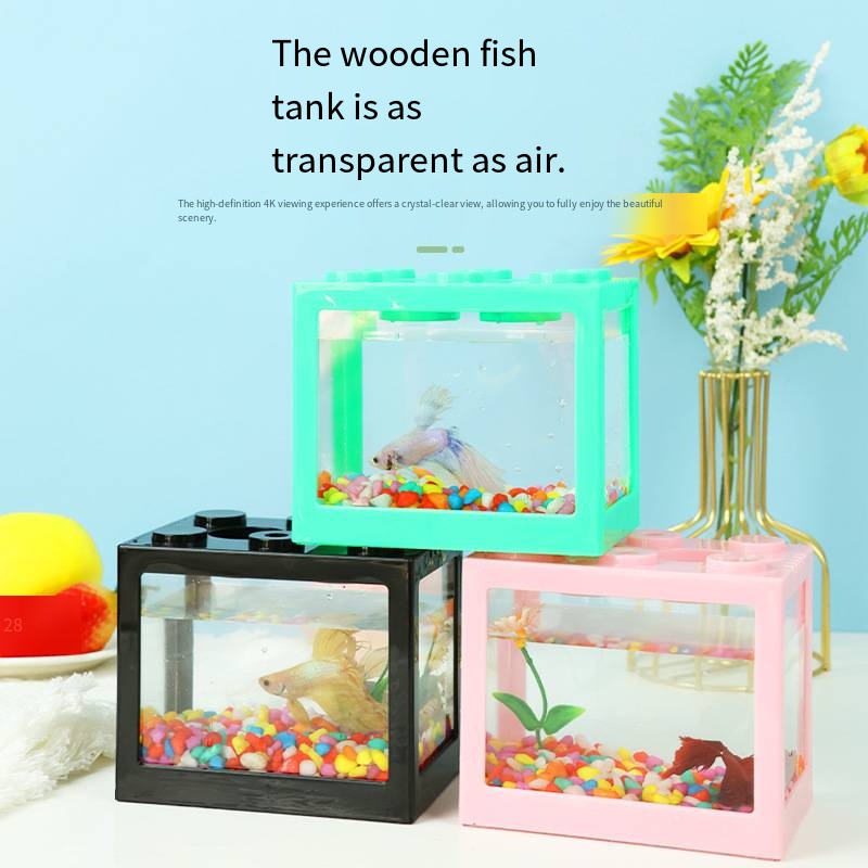 Novelty Block‑Shaped Mini Aqua - огляд і ціна Aquarium Fish Goldfish