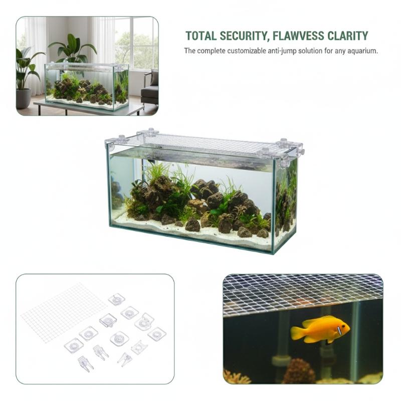 1Pcs Fish Tank Net Anti Jumpin - огляд і ціна Aquarium Fish Jump Guard