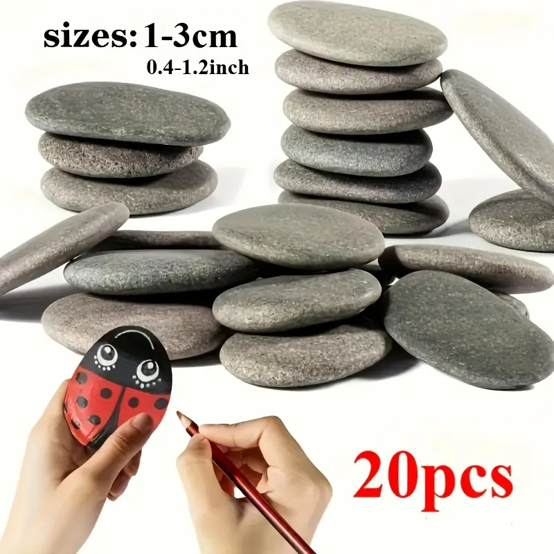 20Pcs Natural River Rocks Smoo - огляд і ціна Aquarium Fish Fishing