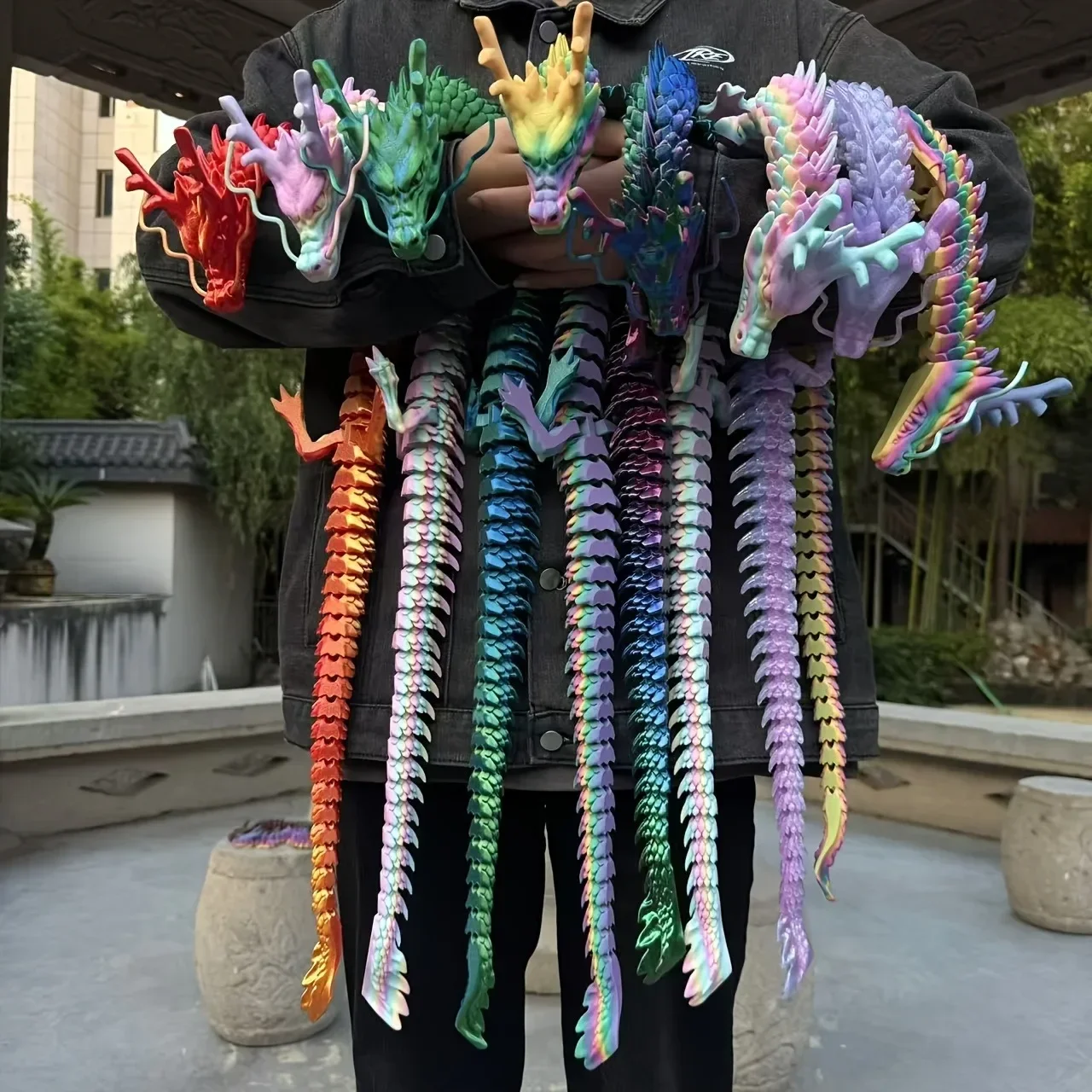 90cm 3D Printed Chinese Loong  - огляд і ціна Aquarium Fish Dragon