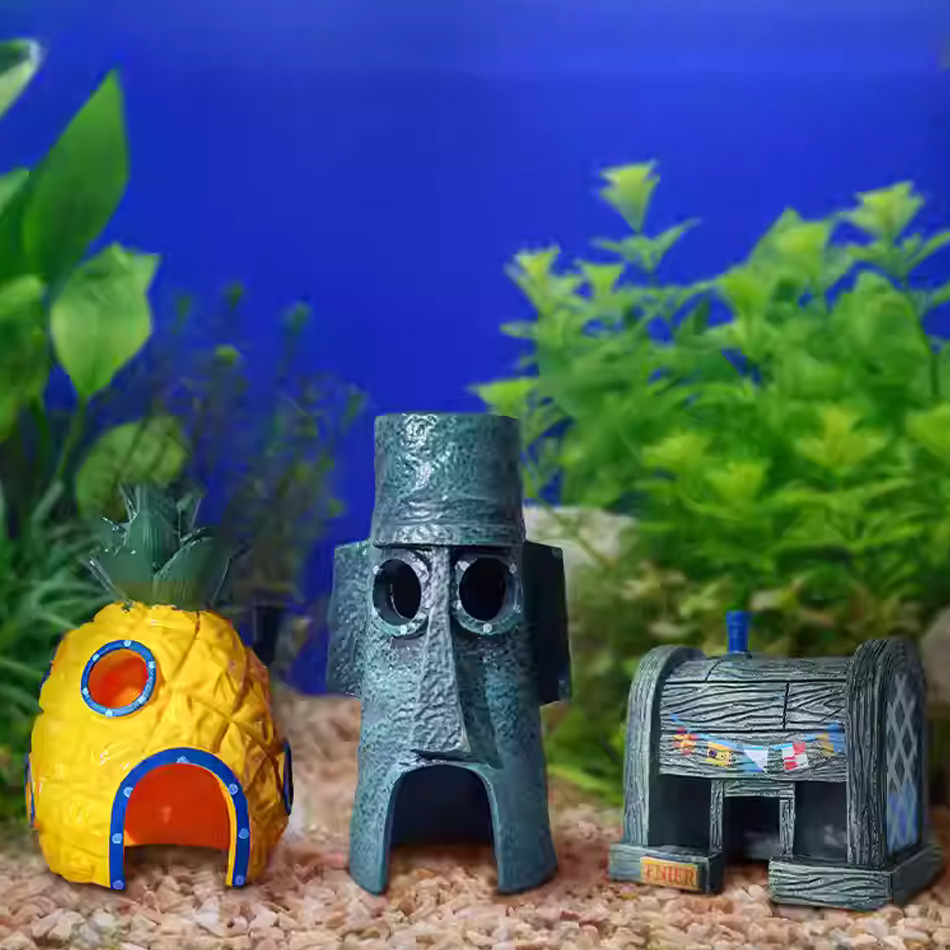 3pcs Cartoon Fish Tank Decorat - огляд і ціна Aquarium Fish Japan