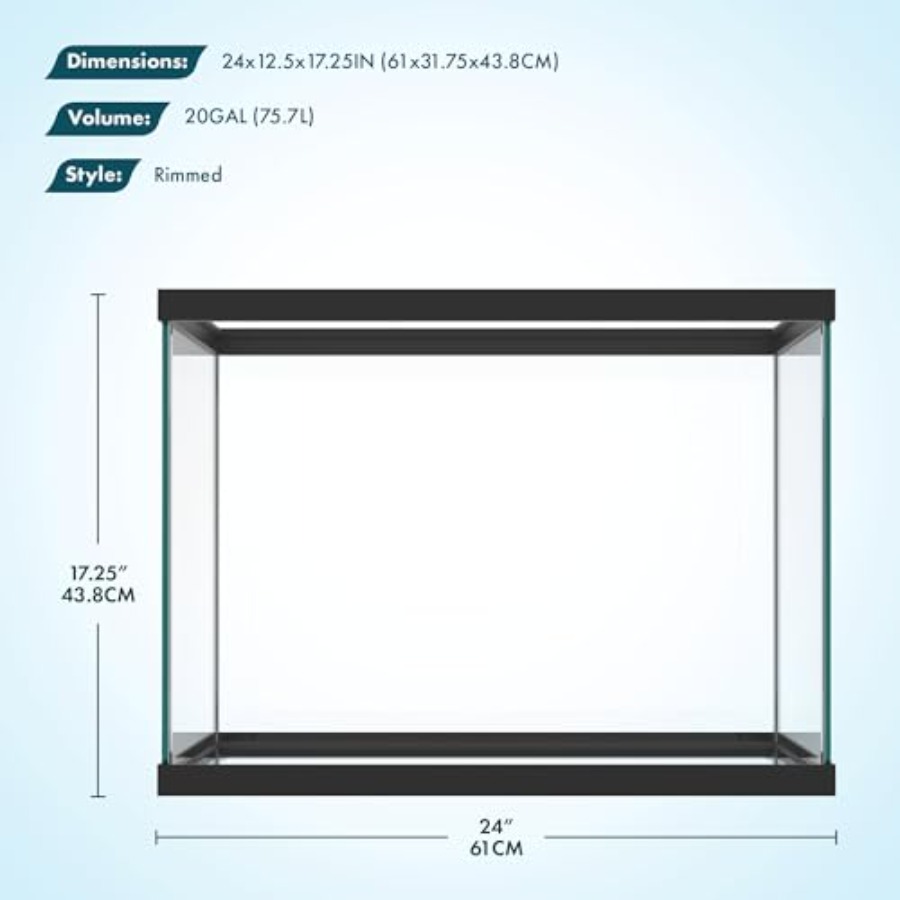 20 Gallon Glass Aquarium - 24  - огляд і ціна Aquarium Fish Goldfish