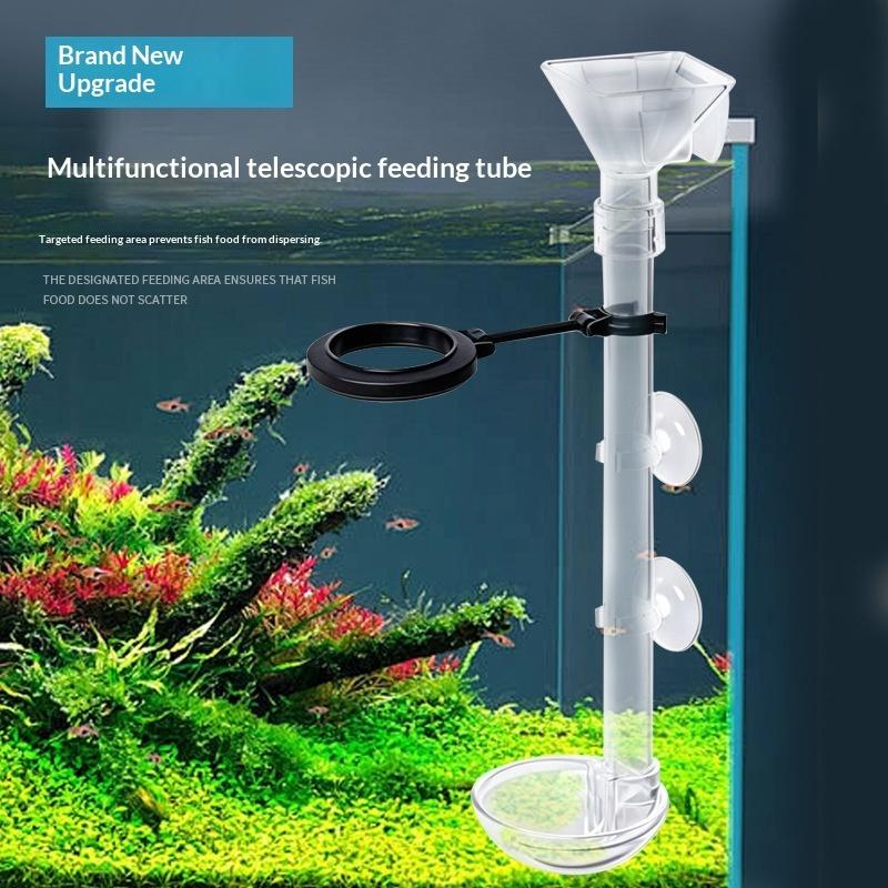 Telescopic Fish Tank Feeding T - огляд і ціна Aquarium Fish Feeder