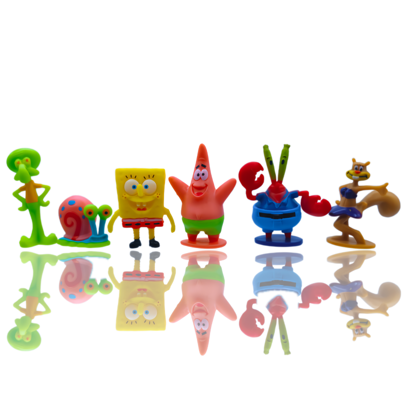 6pcs SpongeBob Fish Tank Decor - огляд і ціна Aquarium Fish Fishing