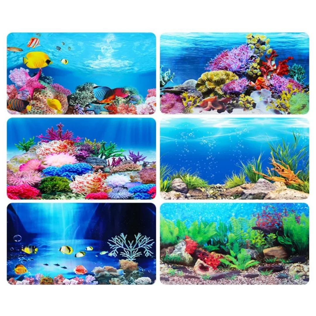 Background Aquarium 3D Sticker - огляд і ціна Aquarium Fish Poster