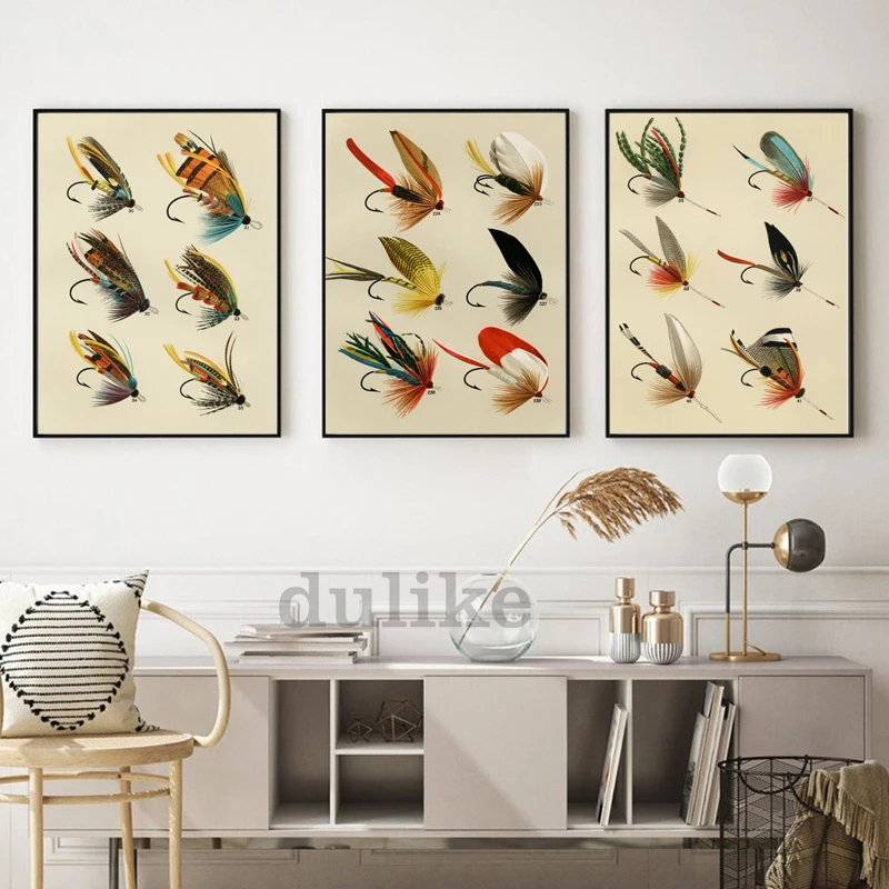 Vintage Fly Fishing Lure Poste - огляд і ціна Aquarium Fish Poster