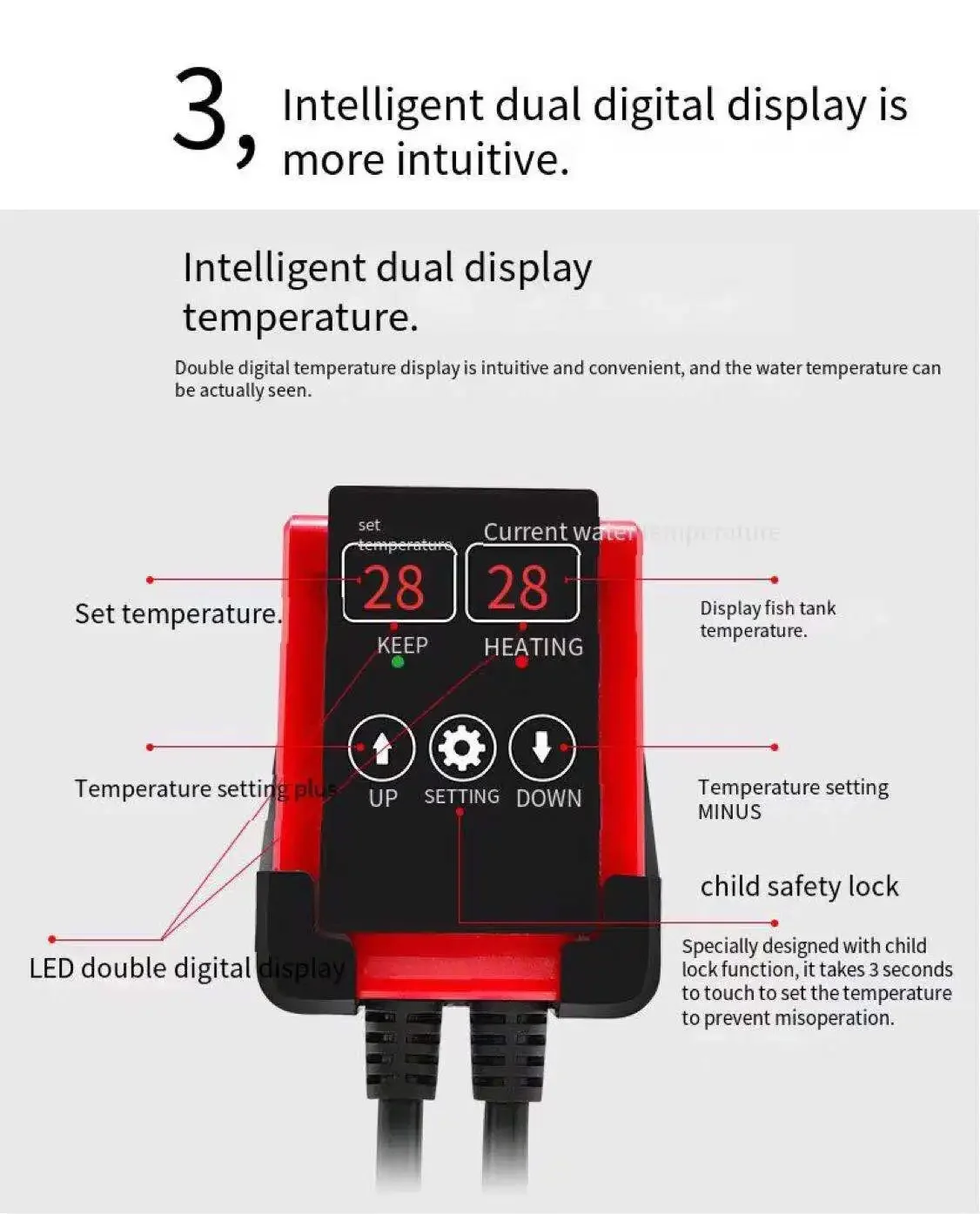 1000W Aquarium Submersible Hea - огляд і ціна Aquarium Heater Submersible
