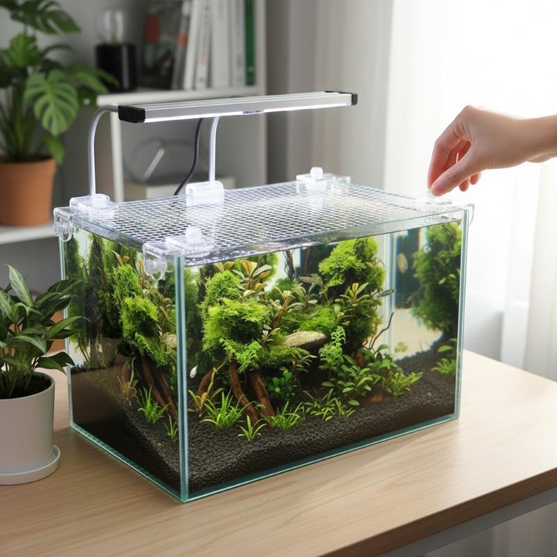 [L] 1Pcs Fish Tank Net Anti Ju - огляд і ціна Aquarium Fish Jump Guard