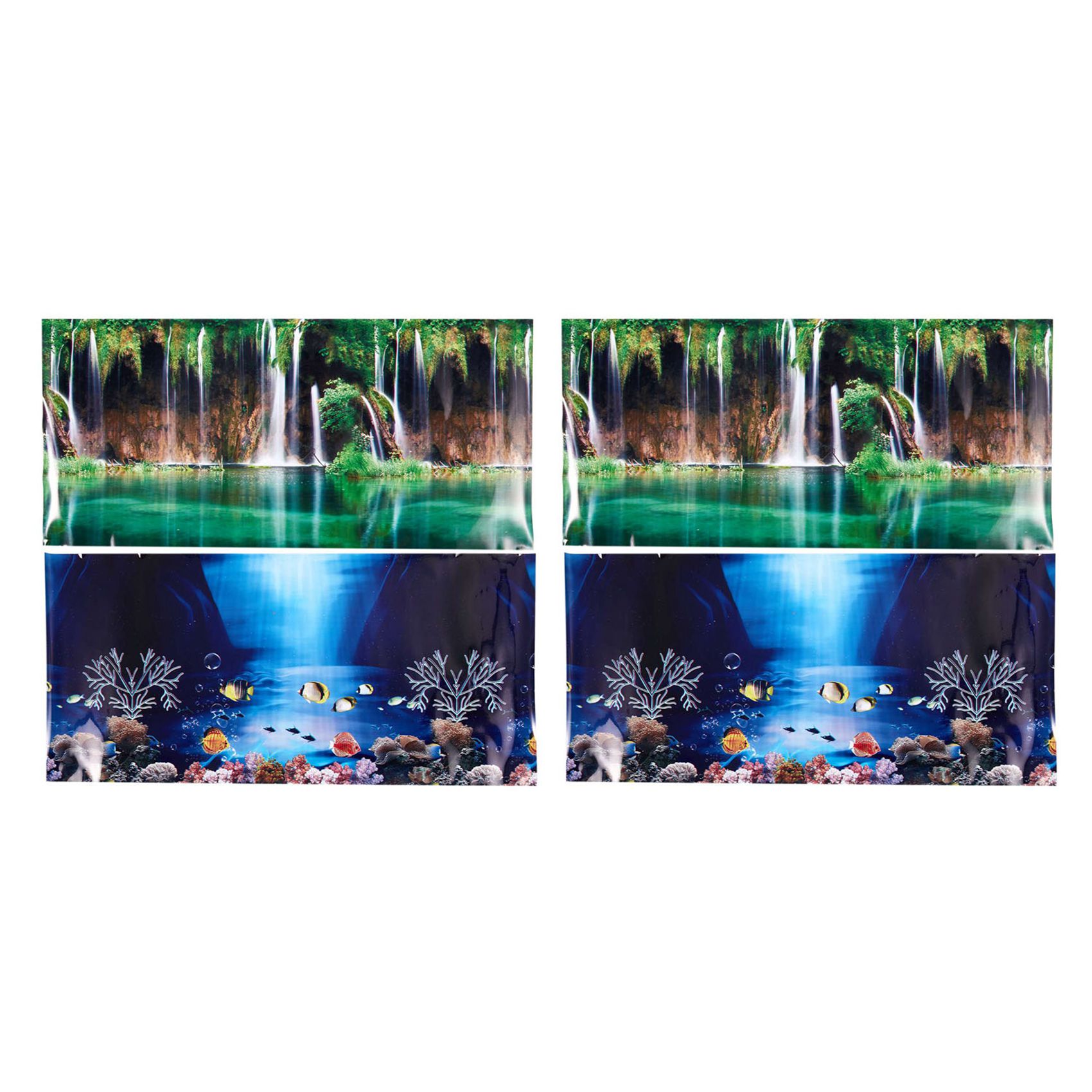 2X Blue Fresh Sea Background A - огляд і ціна Aquarium Fish Poster