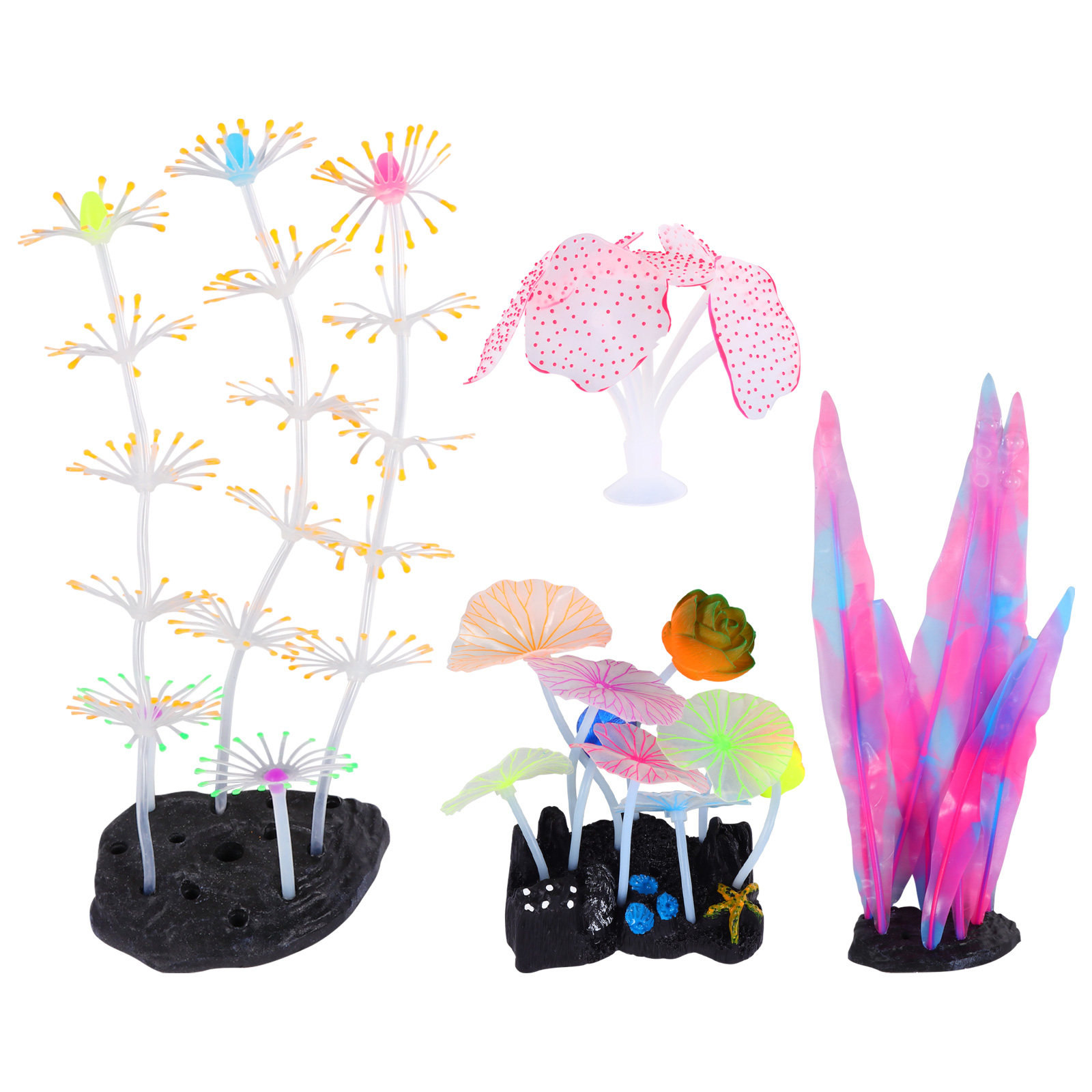 4Pcs Glow in Dark Coral Orname - огляд і ціна Aquarium Fish Of The World