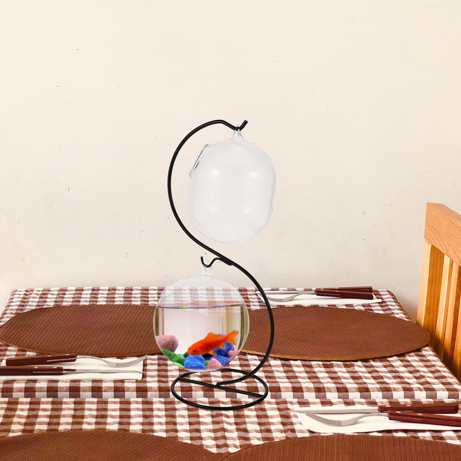 1Set Transparent Desktop Fish  - огляд і ціна Aquarium Fish Bowl
