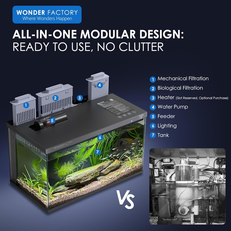 Smart Aquarium, Glass Fish Tan - огляд і ціна Aquarium Fish Feeder