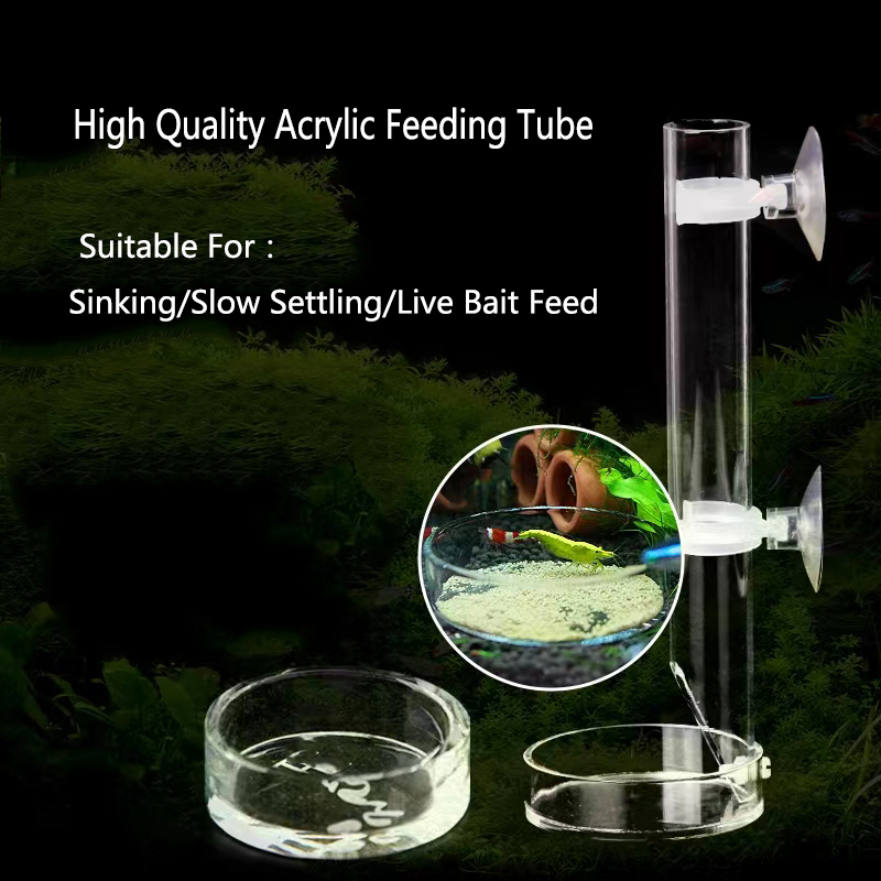 1Pcs Acrylic Aquarium Feeder T - огляд і ціна Aquarium Fish Feeder